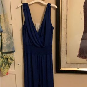 Bebe jumpsuit royal blue size large